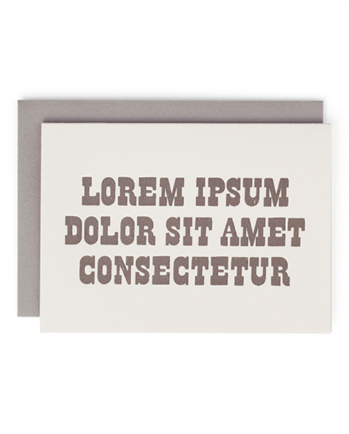 Mayday Press greeting card: "Lorem ipsum dolor sit amet consectetur"