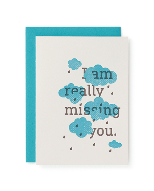 "I'm really missing you." Mayday Press greeting card