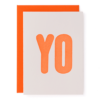 "Yo" Orange Mayday Press greeting card