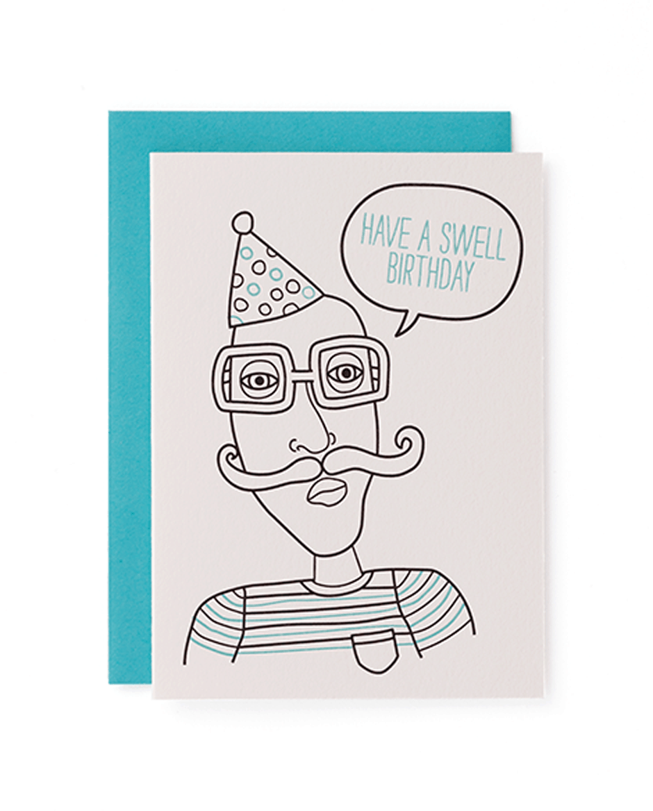 "Have a swell birthday" Mayday Press greeting card