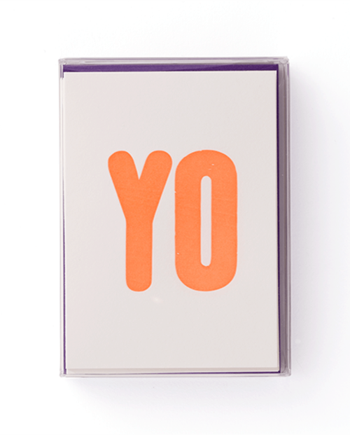 "Yo" Mayday Press greeting card.