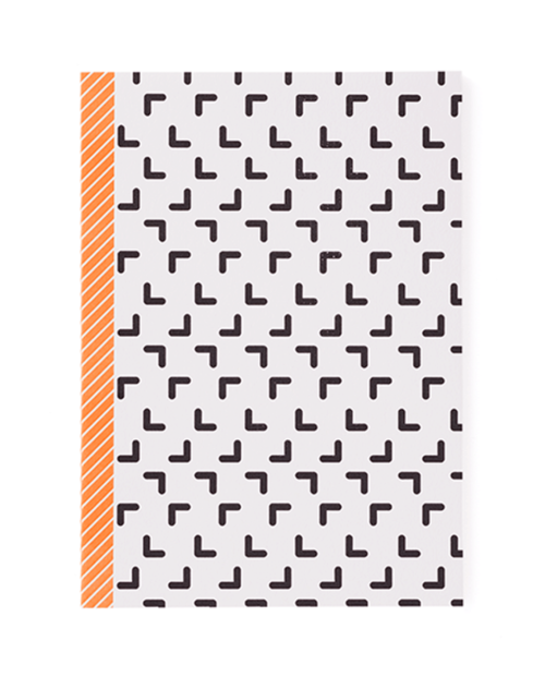 Mayday Press notebook with orange binding