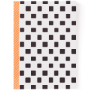 Mayday Press notebook with square pattern and orange binding