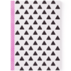 Mayday Press notebook with triangle pattern and purple binding